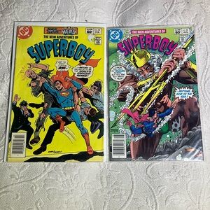 Lot of 2 Vintage DC Comics The New Adventures of Superboy Comic Books #38 & #44